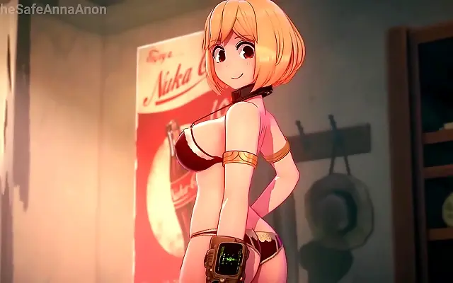 Blonde Bombshell's Steamy Anime Adventure