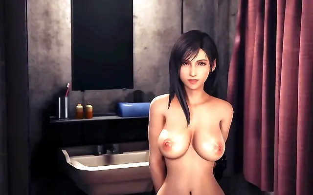 Sunlit apartment with city view ignites Tifa's steamy mod adventure