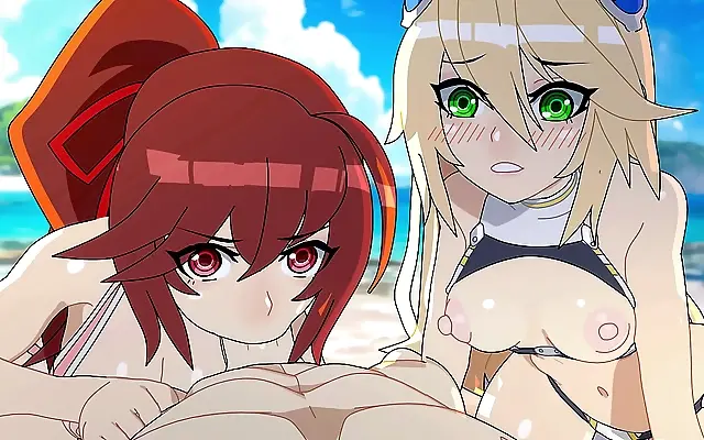 Ink-Kissed Curves Blaze the Beach in Uncensored 3D Hentai Action