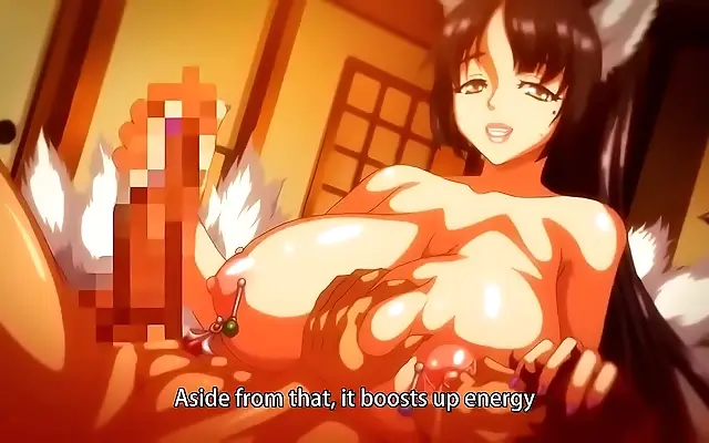 Bedroom furries heat up in steamy Japanese hentai action