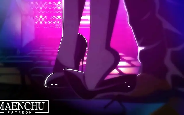 Desk bends under her big ass as he pounds her with huge cock in wild hentai