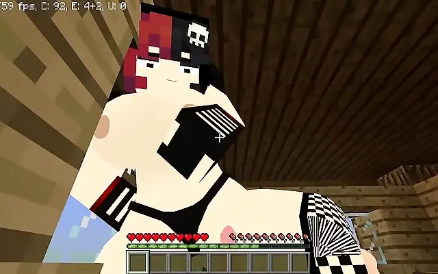 Electric Nights with a Goth Goddess in Minecraft
