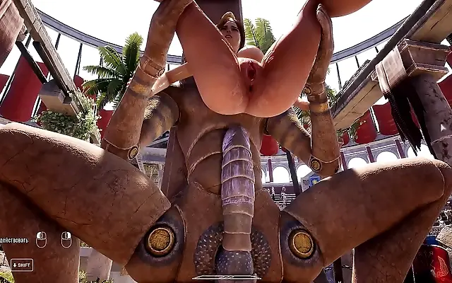 Lara Croft Takes Massive Cock in Crowded Arena 3D Hentai Action