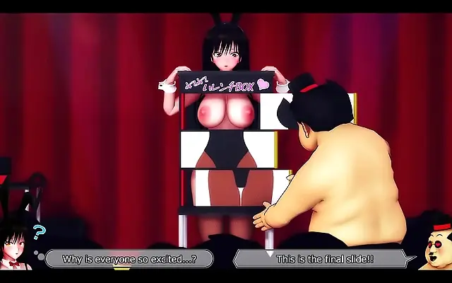 Lace lingerie tease in 3D MMD magic fantasy