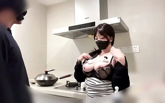 Creamy seduction as the curvy chef tempts her boss with forbidden flavors