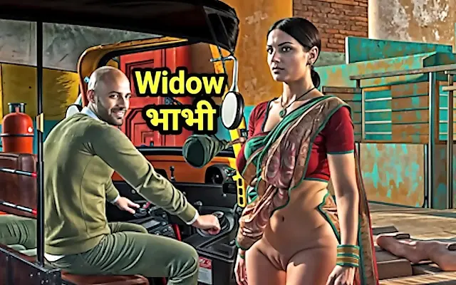 Rides the Borrower Hard While Brother in Law Watches Indian Widow Sucks and Screams