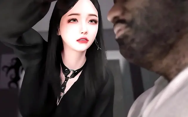 3D Asian Barber Teases Big Cock in Steamy Blowjob Session