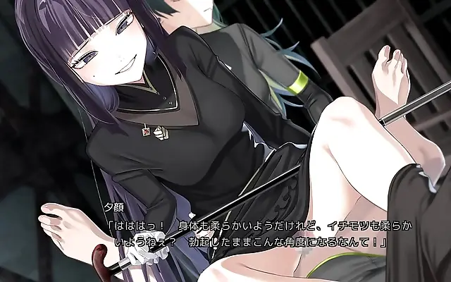 Prison hentai Hazuki seduces her guards with sleek black lingerie
