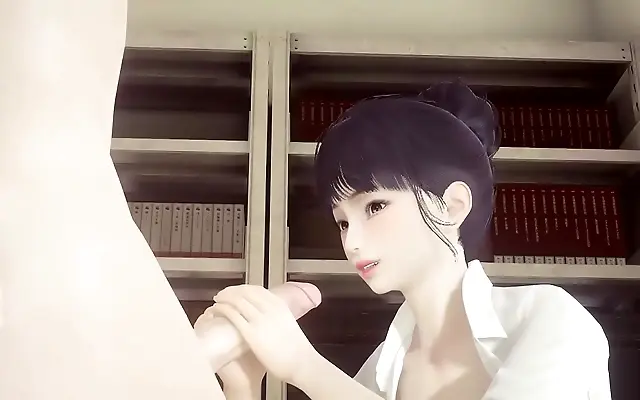 Shoko jerks off cums on face gets fucked in wild uncensored hentai action