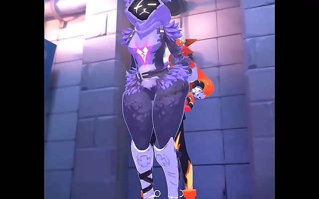 Kitchen victory brings raven haired beauty s reward with immersive 3d animation and sound