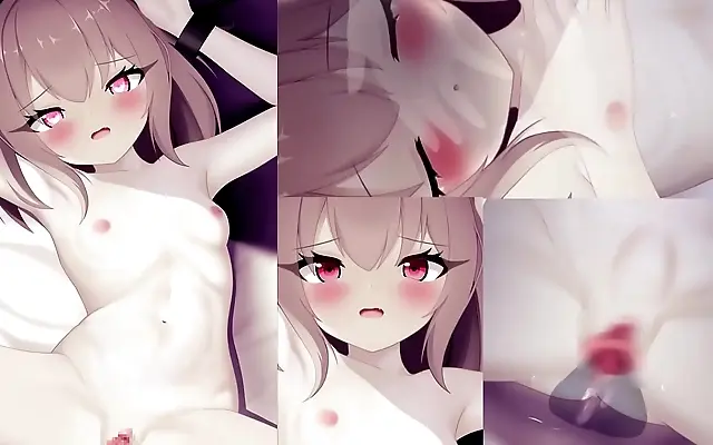 In a hentai classroom big clit orgasm and creamy finish