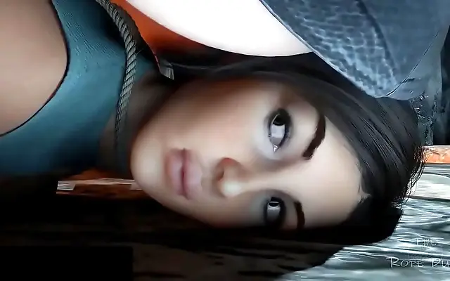 Red Room Showdown Lara Croft and Tifa in Steamy 3D Bondage Action