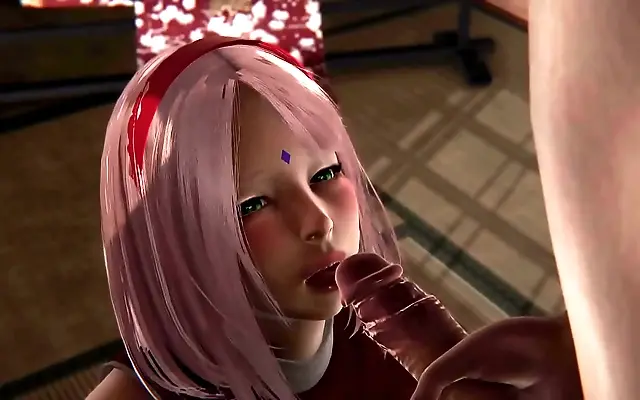 Sakura Sucks Hard in Uncensored 3D Naruto Hentai