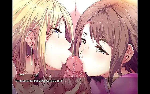 Three way summer heat with sultry anime seduction and double pleasure