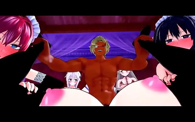 On the bed she cheats with the anime stud for a mind blowing creampie