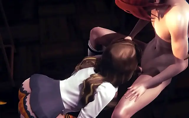 Two Anime Babes Share a Cock in Uncensored Hentai Classroom Fun