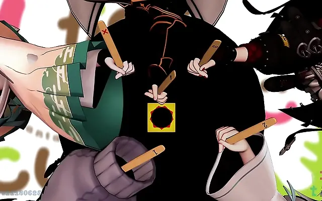 Smooth thighs and tight heat in this Hololive MMD fantasy featuring Shikanoko