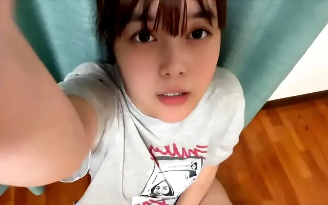 Shy Japanese schoolgirl's secret daily pleasure revealed at home