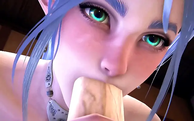 Playful encounter with a seductive elf in uncensored 3D anime fantasy world