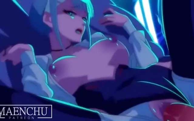 在线观看免费 久草 看动漫 Lucy from Edgerunners in hot cyberpunk action