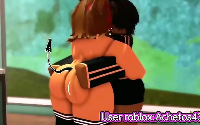 She gets wildly taken on her bed in this steamy animated Roblox scene