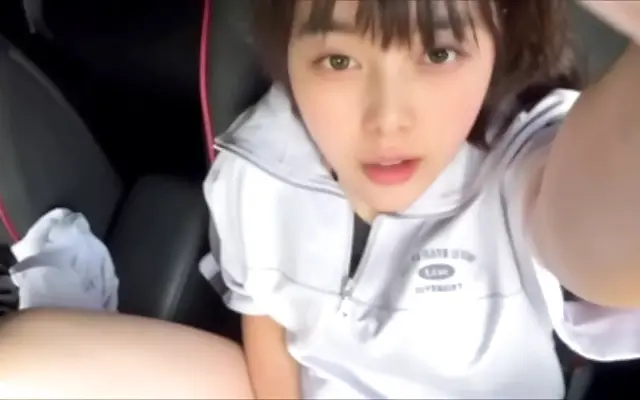 Soaking Wet Japanese Coed Takes on Massive Toy in Dad&rsquo;s Seat