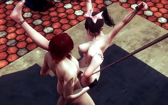 Charged encounter with sultry Japanese anime beauty in 3D street fantasy creampie