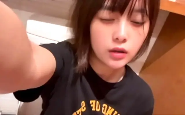 Intense solo tease turns wild as she pees in new jeans after try-on fun