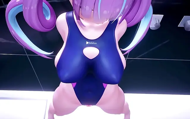 Straddles the Line Between Fantasy and Reality with MMD Vtuber Aqua