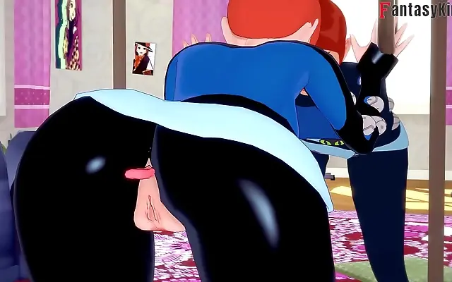 Busty Gwen Tennyson seduced in 3D anime fantasy with forbidden Omnitrix glow