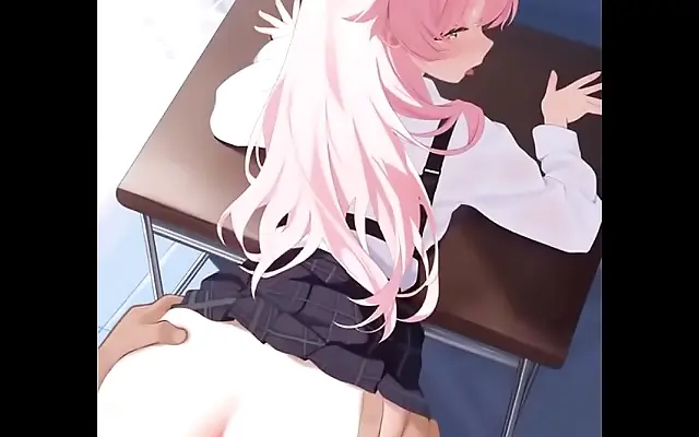 Anime slut rides the doggy style wave of pleasure