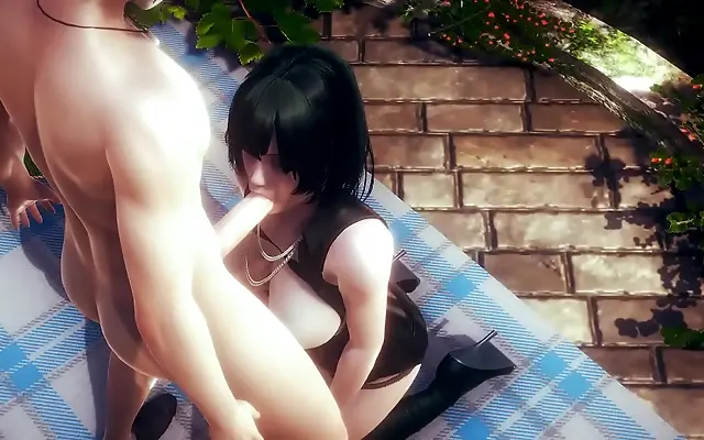 Office fantasy with Fubuki's steamy blowjob and sensual boobjob in uncensored anime heat