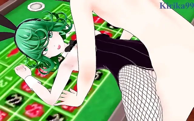 Charged encounter as Tatsumaki and Fubuki indulge in sultry bunny girl passion