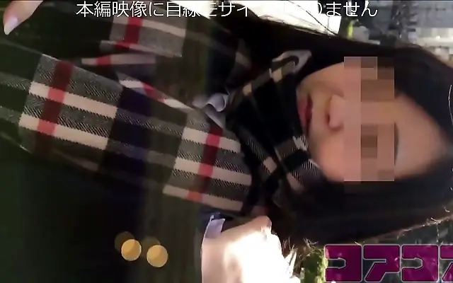 NHK worker tempts shy teen in uniform to strip behind the building