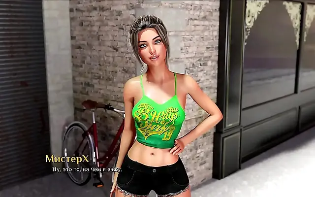 Busty beauty rides my bike in 3D hentai action