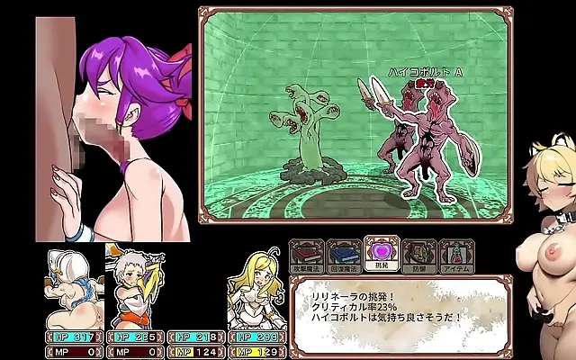Fucking through a dungeon in this epic game challenge with four hot Japanese girls