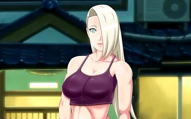 On all fours she arches into forbidden ninja heat