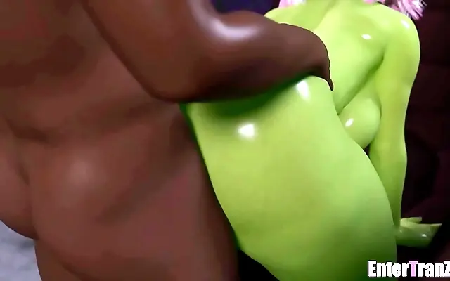 Beneath the futa alien queen a BBC conquers Earth in creampie glory