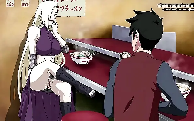 Slutty Blonde Ino Yamanaka Gets Fucked in Public Restaurant Creampie