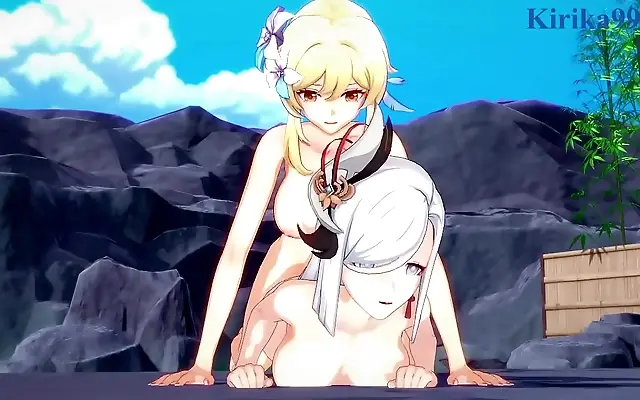 Intense Futanari Action with Shenhe Lumine Miko Yae and Raiden Shogun