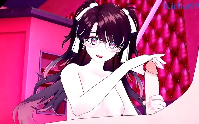 POV close-up of Zhezhi and Camellya in intense 3D hentai action