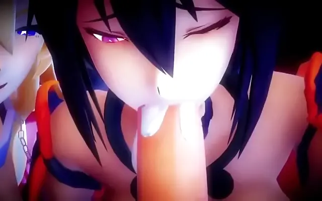 Creamy facial climax in 3D MMD delight