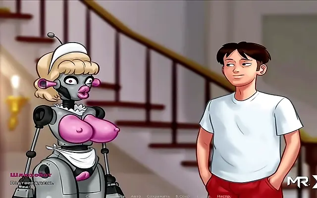 Sunlit seduction as she takes him deep in anime heat