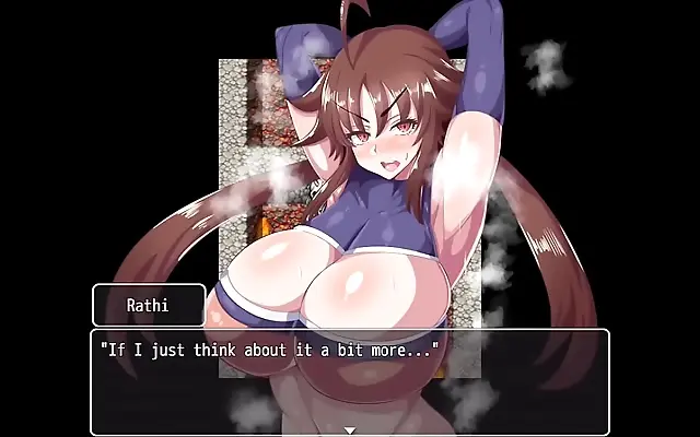 Big-titted rookie knight explores dark dungeon to rescue curvy friend