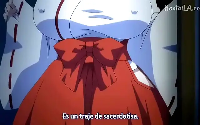 Seductive anime vixen with perfect curves teases in steamy fantasy scene