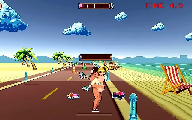 欧美 做受高潮 内谢 Beach beauty gets a public creampie and 69 in roller babe hentai game