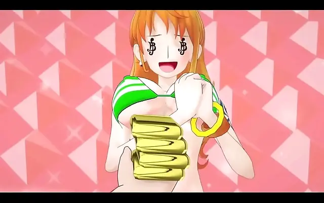 Nami from One Piece in Busty 3D Hentai Action on the Skyway