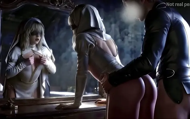 Cute Nun Seduces with Blowjob and Doggystyle Orgasm
