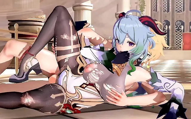 Intense 3D Hentai Action Ganyu Aether Multiple Creampie Positions