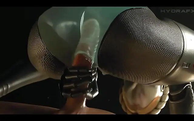 Two lovers entwined in a steamy android fantasy with luscious curves and electric passion